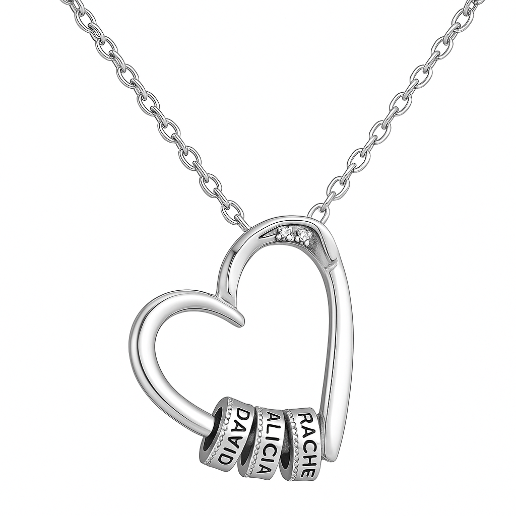 Heart Pendant with Custom Name Engraving