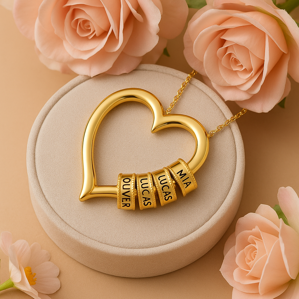Heart Pendant with Custom Name Engraving
