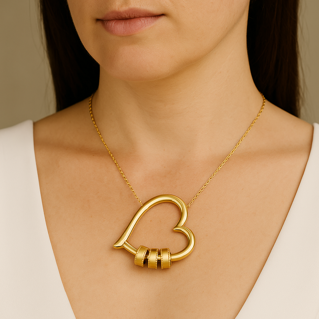 Heart Pendant with Custom Name Engraving